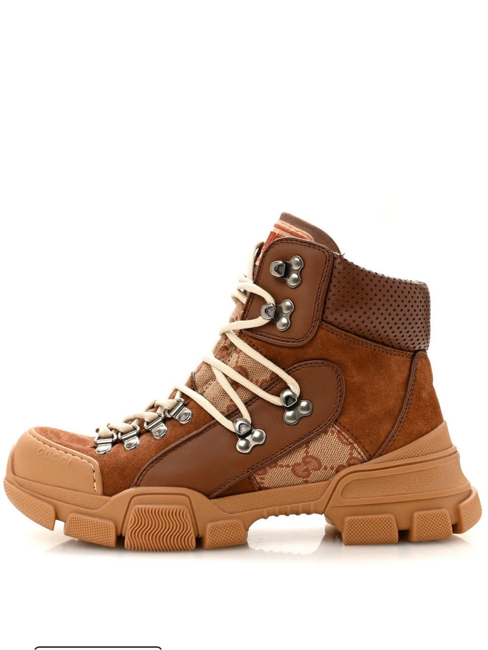 NIB Gucci X SEGA Suede Calfskin GG Monogram Womens Flashtrek High-Top Sneakers